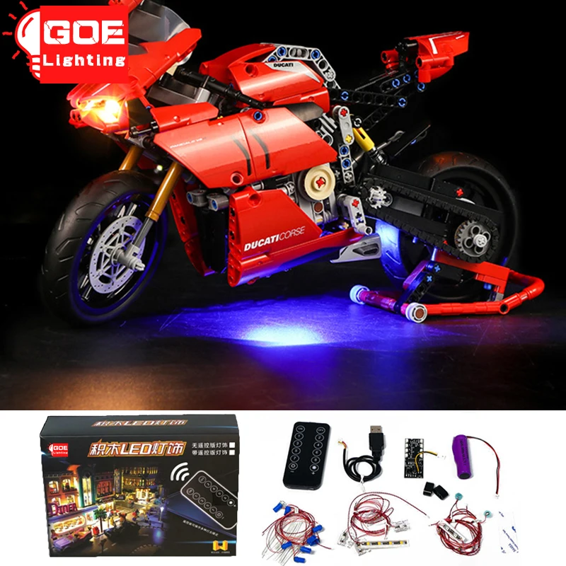 

GOE LIGHT ING фирменный светильник ильник для Lego 42107 для мотоцикла Panigale V4 R Набор строительных блоков лампа игрушка (светильник модели)
