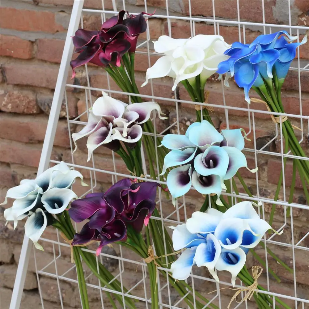 9 шт. Calla Lily Калла из латекса лилия свадебное украшение Цветочная композиция