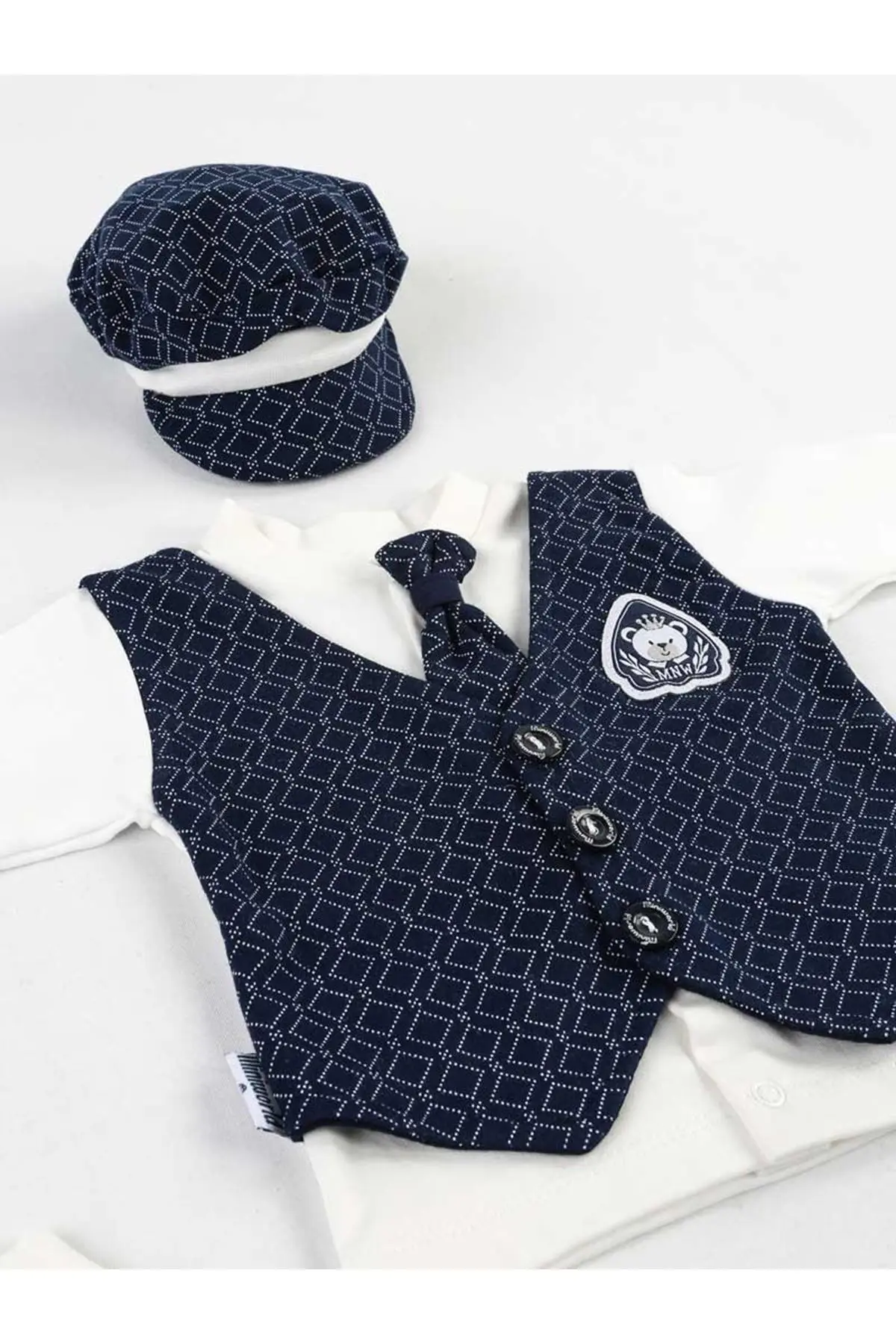 Темно синий белый галстук 5 li новорожденный мужской выход больницы| |