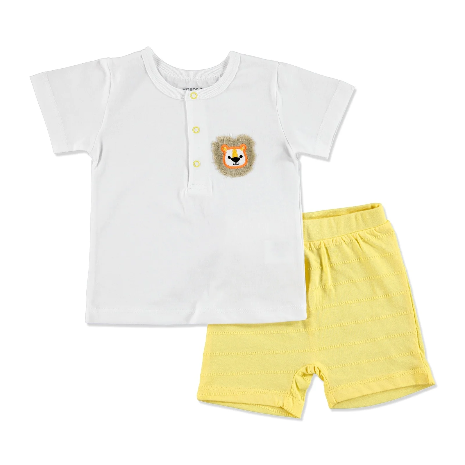 Ebebek HelloBaby/Летняя хлопковая футболка с короткими рукавами и круглым вырезом