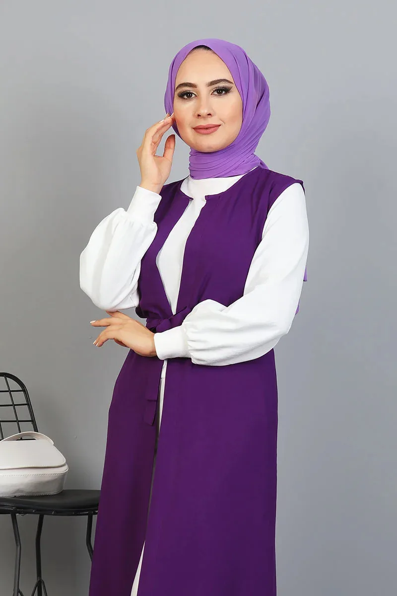 

Women Hijab dress vest Islamic Clothing long sleeve less daily fashion stylish plus size pregnant big size Turkey