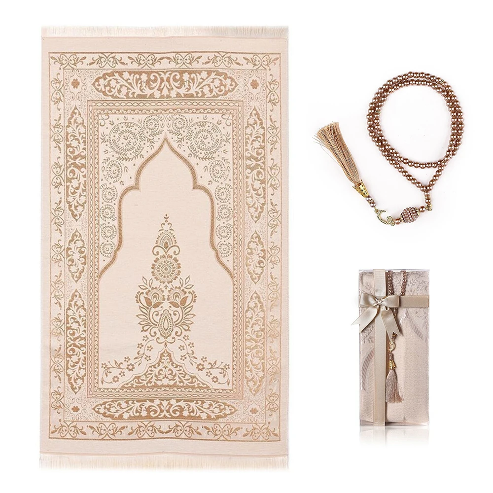 Мусульманские молитвенные коврики 2 шт. коврик яркий хлопковый ковер 99 бусин 6 мм