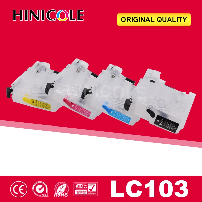 4-х цветные картриджи для принтера Brother LC101 LC105 LC107 LC109 LC103 XL MFC J4610DW J4710DW J6520DW J6720DW |