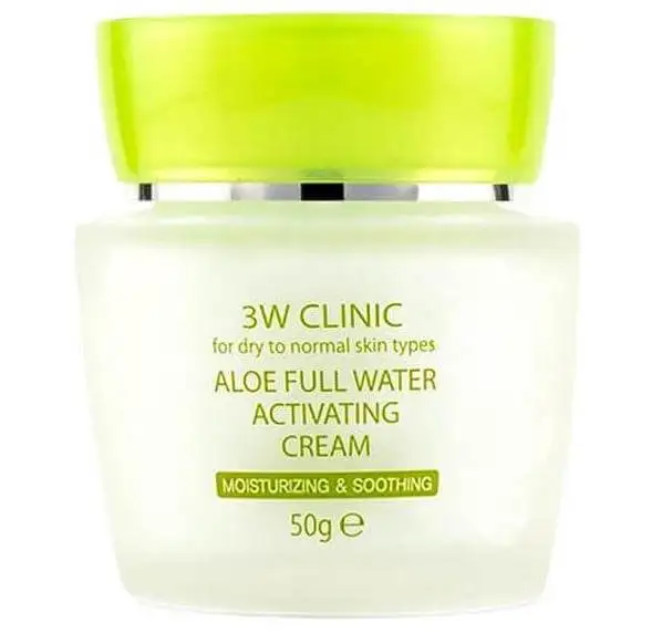 3W CLINIC Крем алоэ увлажняющий Aloe Full Water Activating Cream 50г |