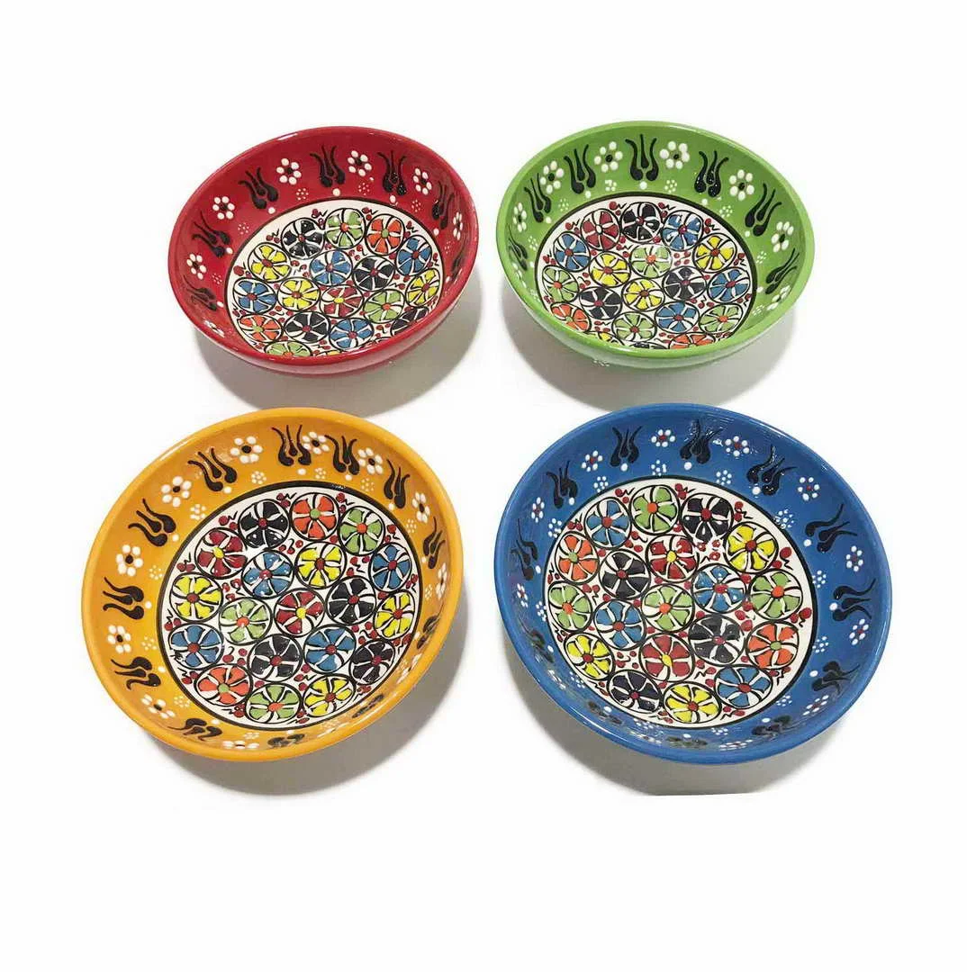 

16 cm Carnation Pattern 4-Piece Ceramic Ceramic Bowl Set