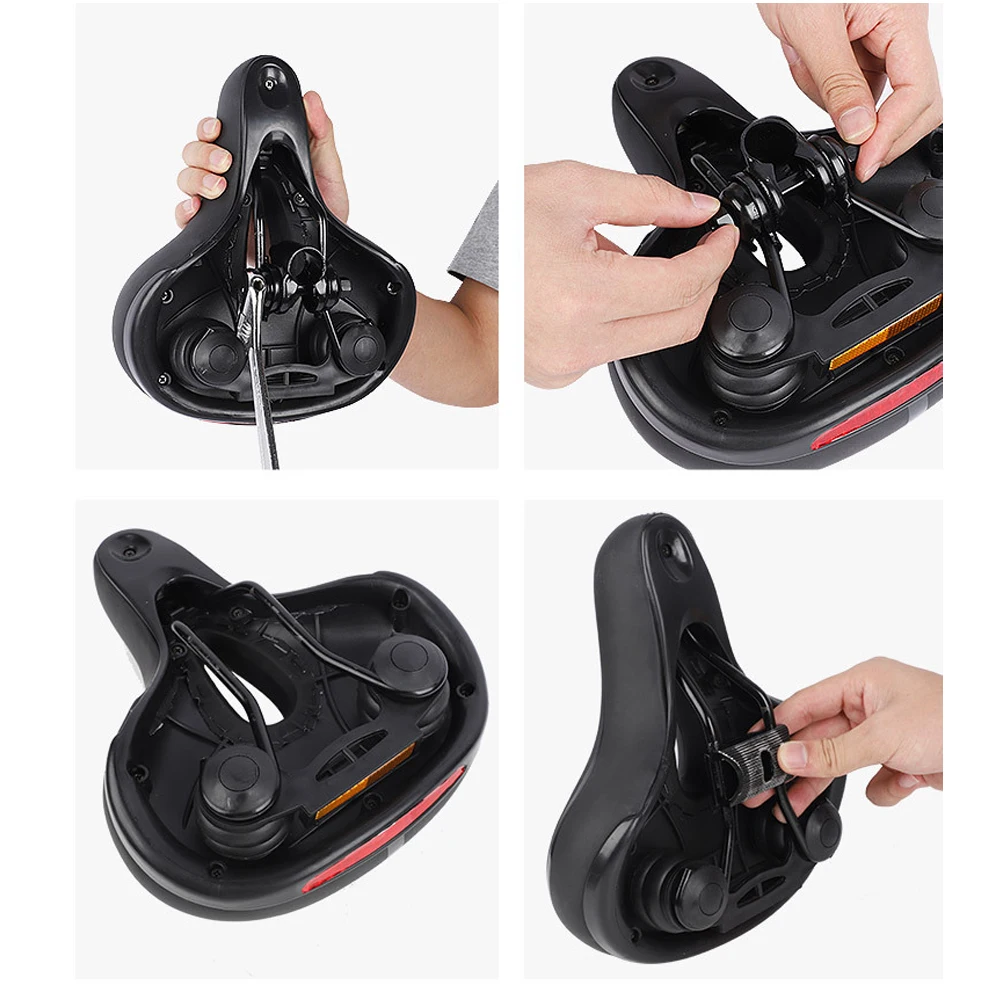 

Bike Saddle Bike Seat Mountain Bikes Road Bicycles Cushion Seat Thickened Sponge Leather Soft Comfortable Breathable