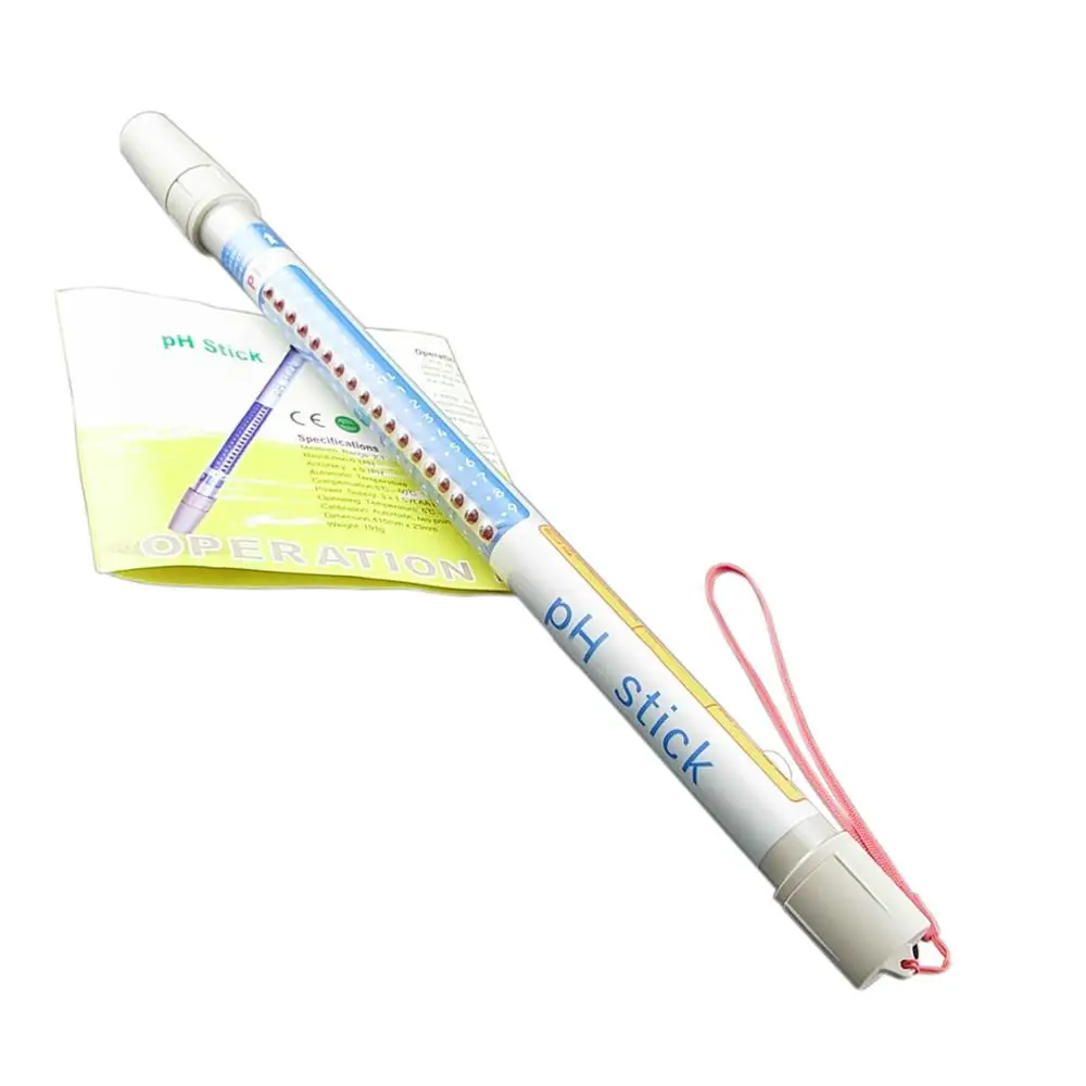 Ручной Водонепроницаемый измеритель pH Stick гидропоники Dipstick тестер + Встроенный ATC