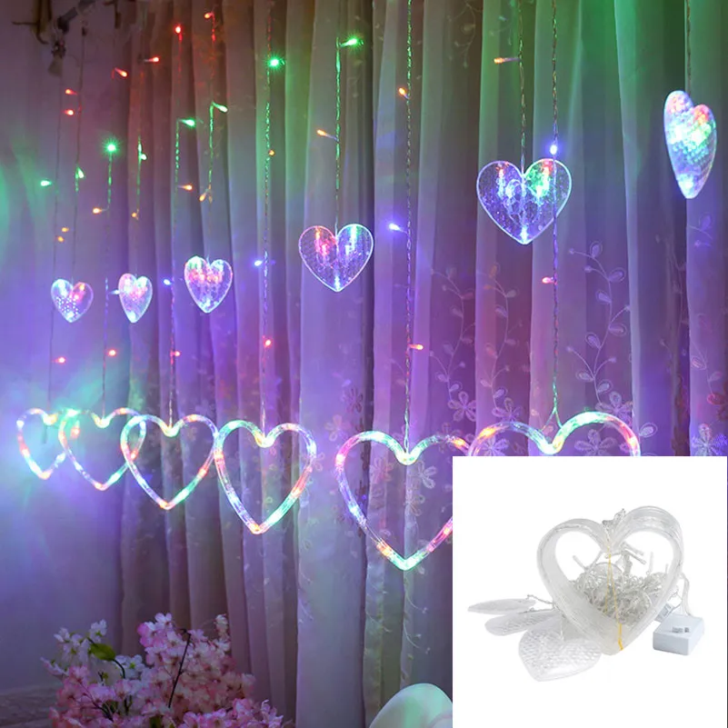 EU Plug Colorful 3x3 м светодиодный светильник-занавеска, гирлянда, водонепроницаемый USB медный провод, сказочный светильник с пультом дистанционного управления, наружная гирлянда для рождества, вечерние - Испускаемый цвет: EU Plug Colorful