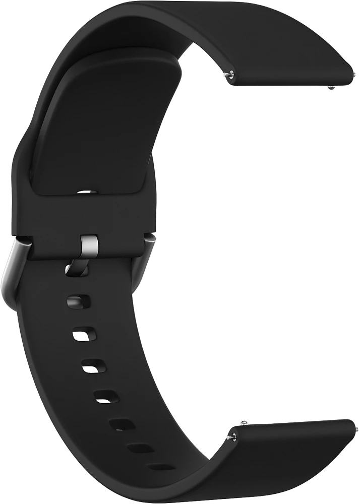 Ремешок силиконовый GSMIN Sport Line 22 для Amazfit Pace / 2 GTR 47mm Stratos 2S (Черный) - купить по
