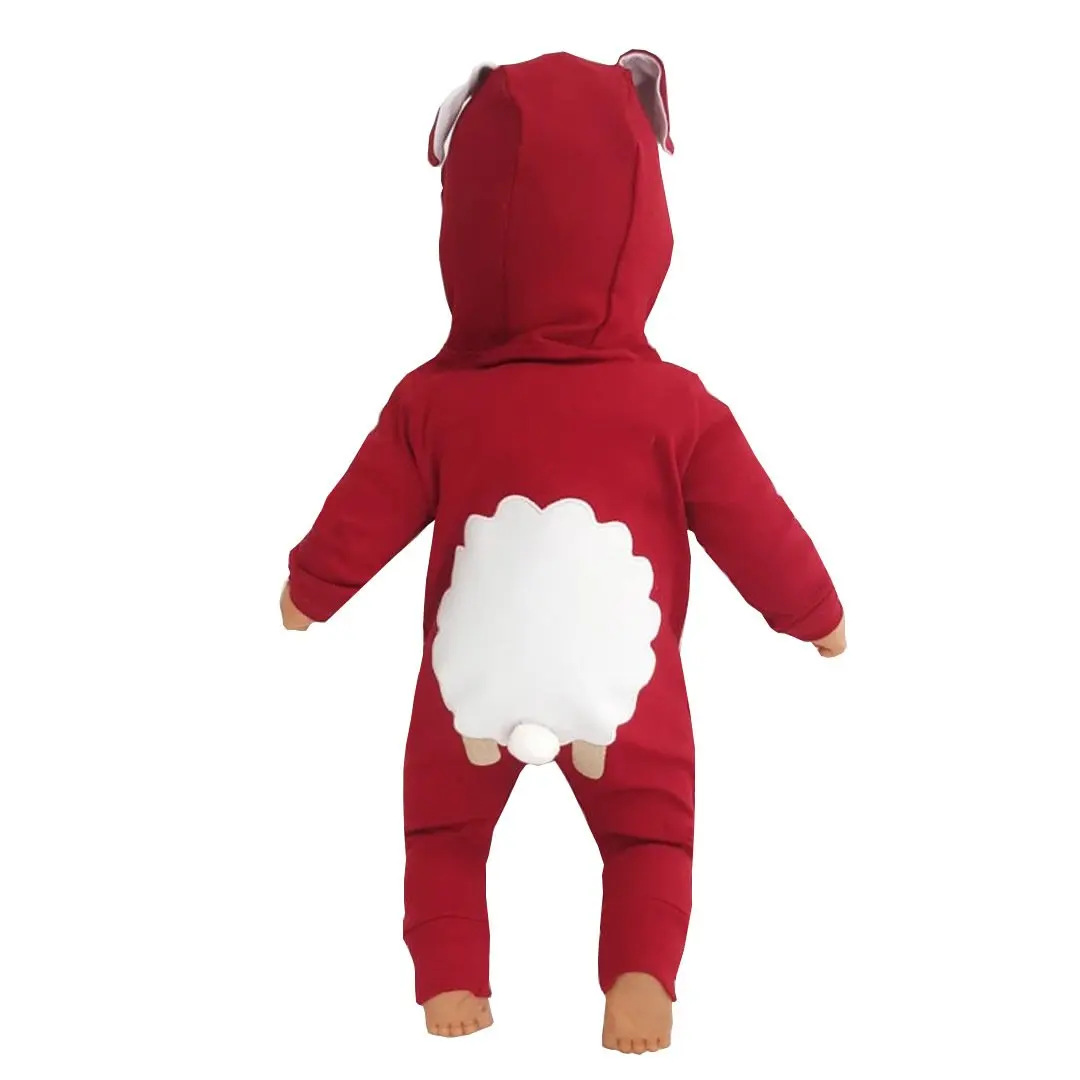 

Kuzulu Burgundy Pompom Baby Jumpsuit