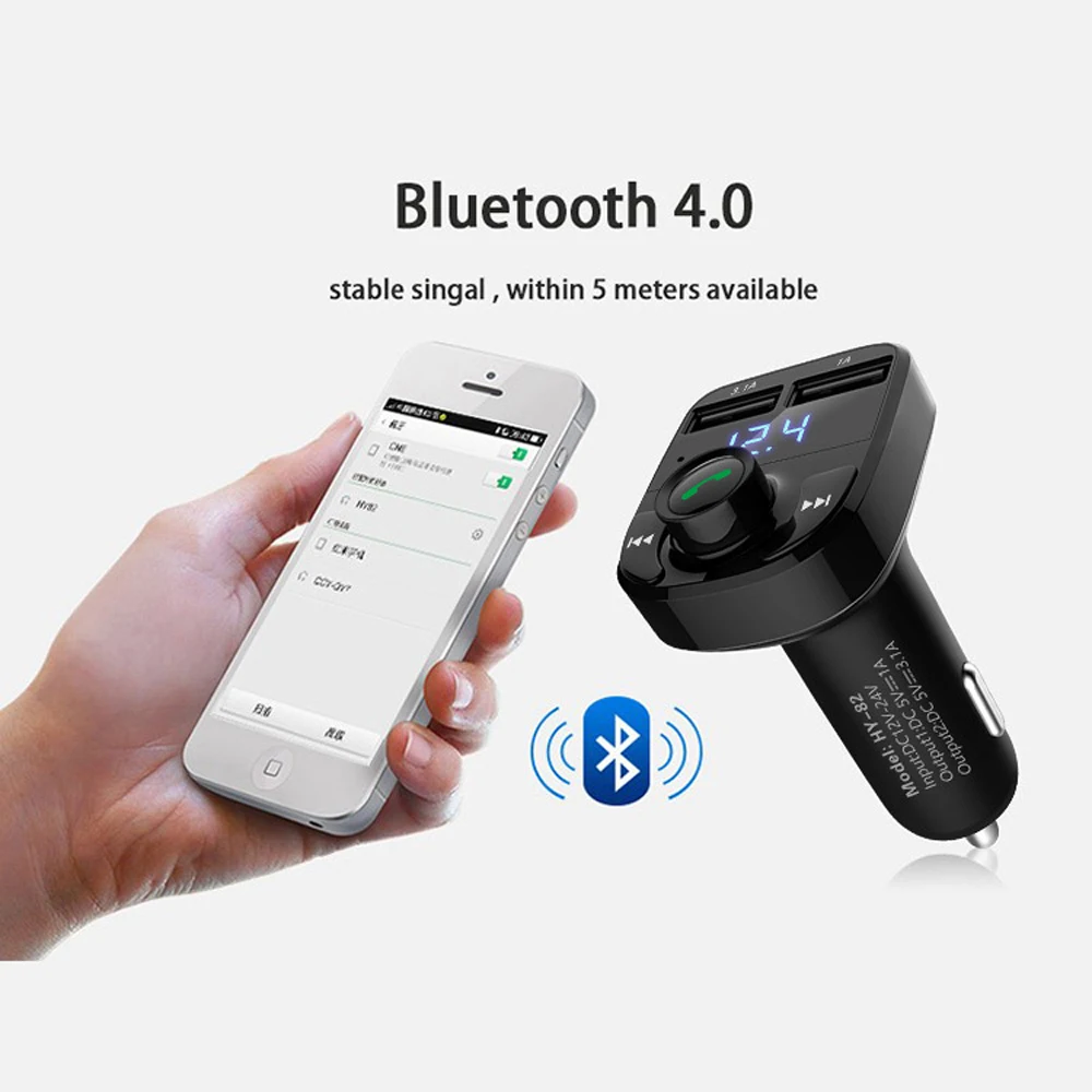 Автомобильный fm-передатчик ONKAR беспроводной прикуриватель Bluetooth HandsFree mp3-плеер