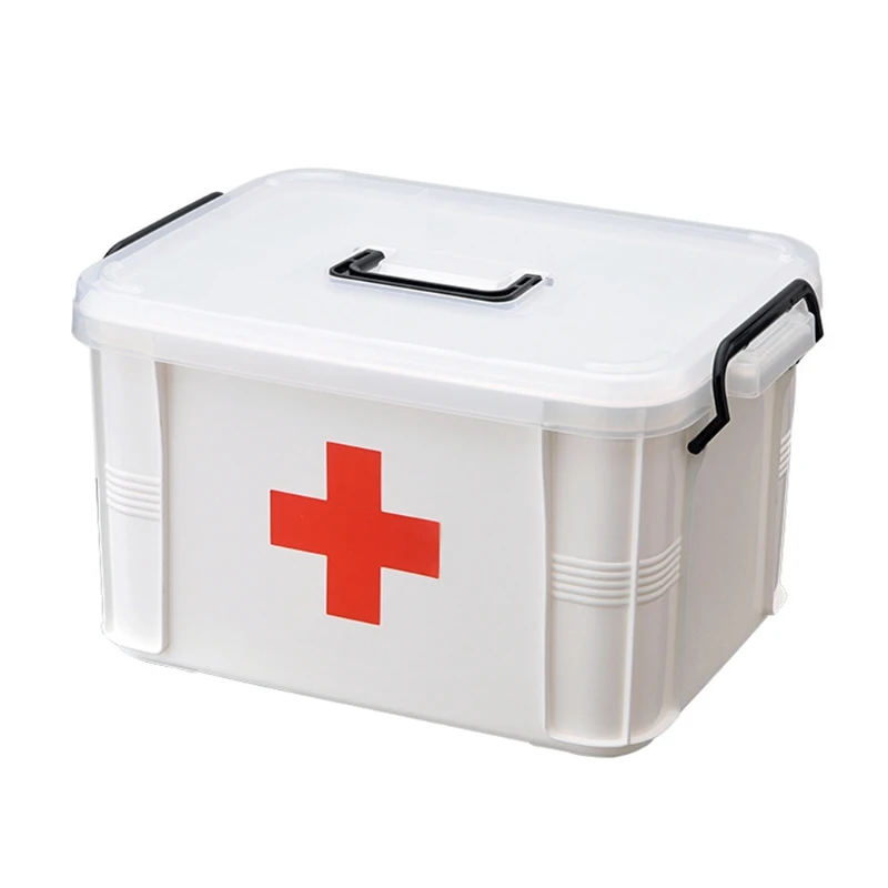 

Medicine Storage Case First Aid Kit Portable Emergency Box for Pharmacy Cabinet Storage Container Home Outdoor