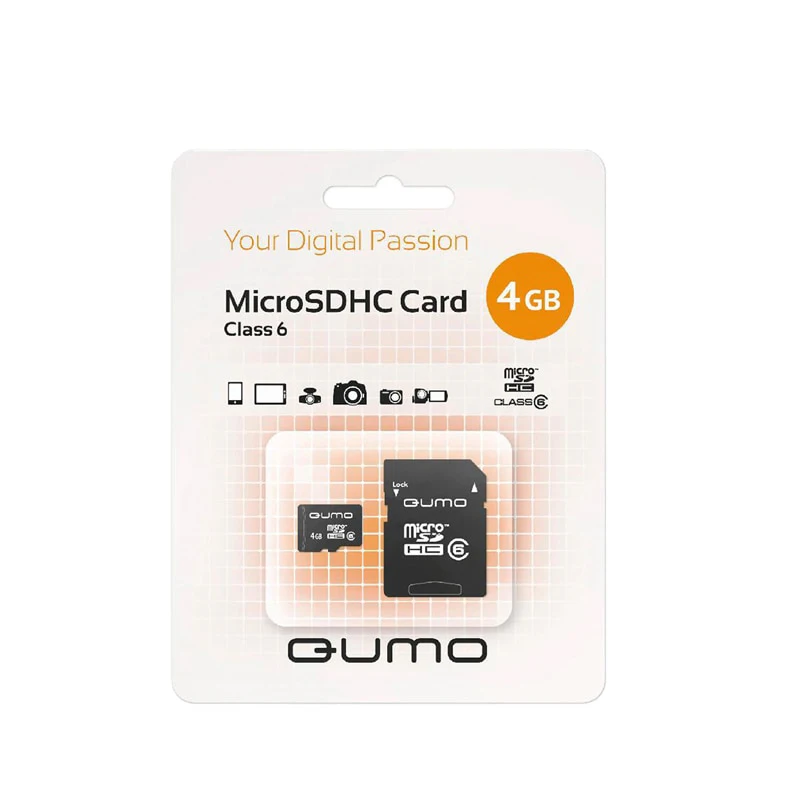 Карта памяти QUMO QM4GMICSDHC6 microSDHC 4GB | Компьютеры и офис