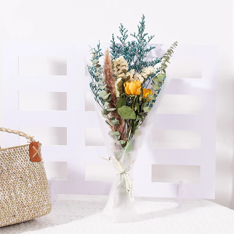 Хлопковая Роза ромашка зайчик хвост пампасы трава сушеные цветы свадебная