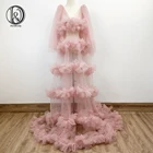 Модное Плиссированное фатиновое платье Don  Judy, платье для беременных женщин, Прозрачное платье для беременных, платье для фотосессии, платье для выпускного вечера, халаты на заказ