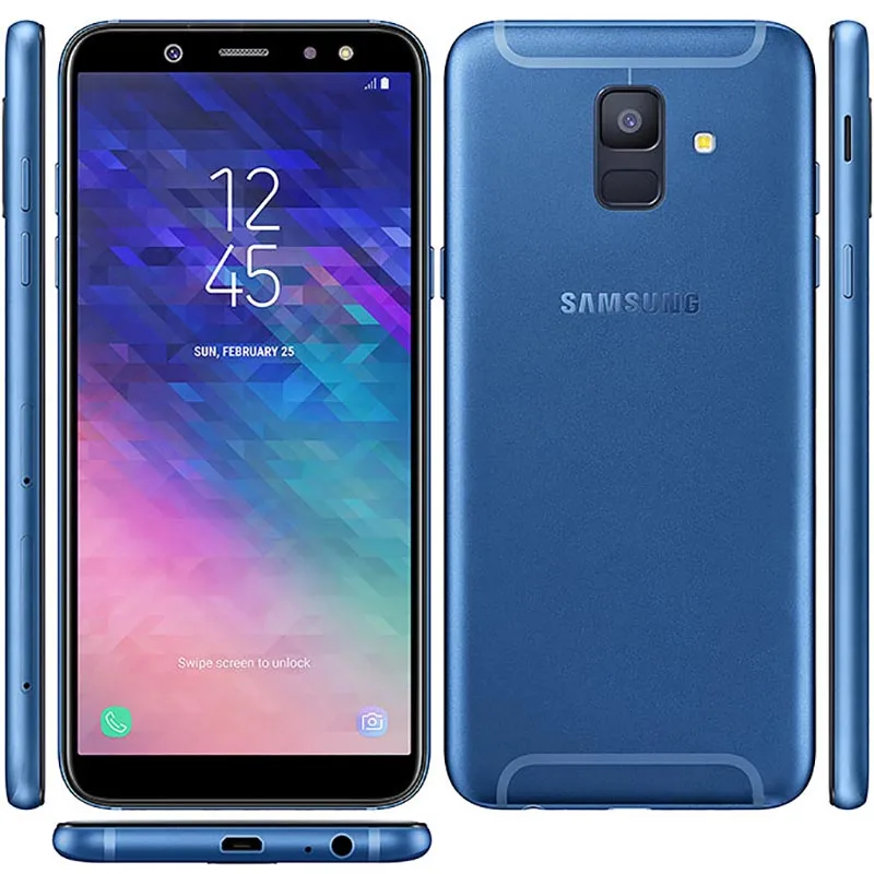 Samsung Galaxy A6 (2018) A600F/DS 5.6” Cell Phone 3GB RAM 32GB ROM Refurbished Mobile Phone 16MP LTE Dual SIM Android Smartphone