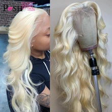 8 - 34 inch 613 Honey Blonde Color Lace Front Human Hair Wig Remy Brazilian Body Wave Hair 1B 613 Ombre Lace Wig for Black Women