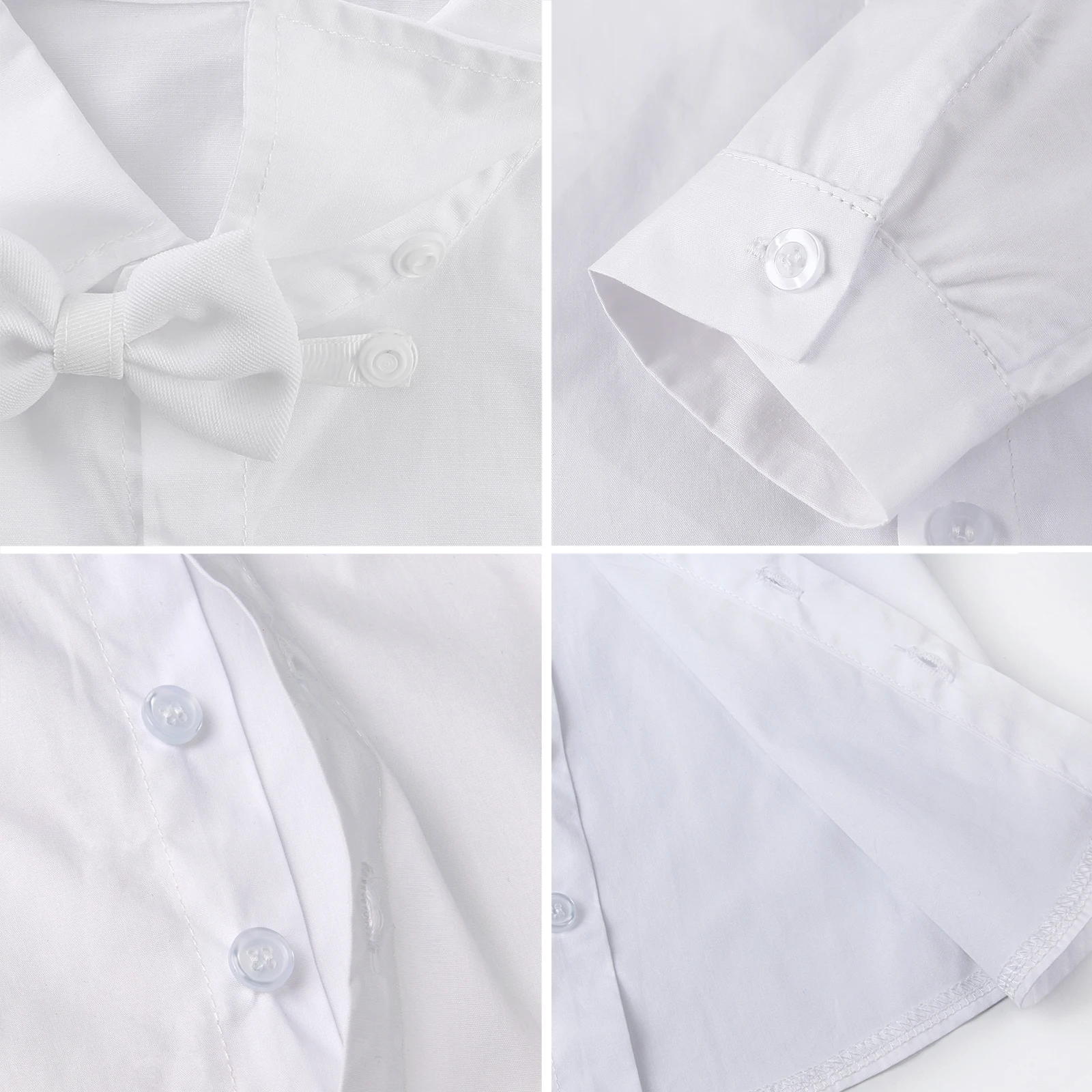 Baby Boy Baptism Formal Outfit Toddler Gentleman Party Clothing Set Infant Wedding Christmas Xmas Birthday Clothes Bow Tie 3PCS