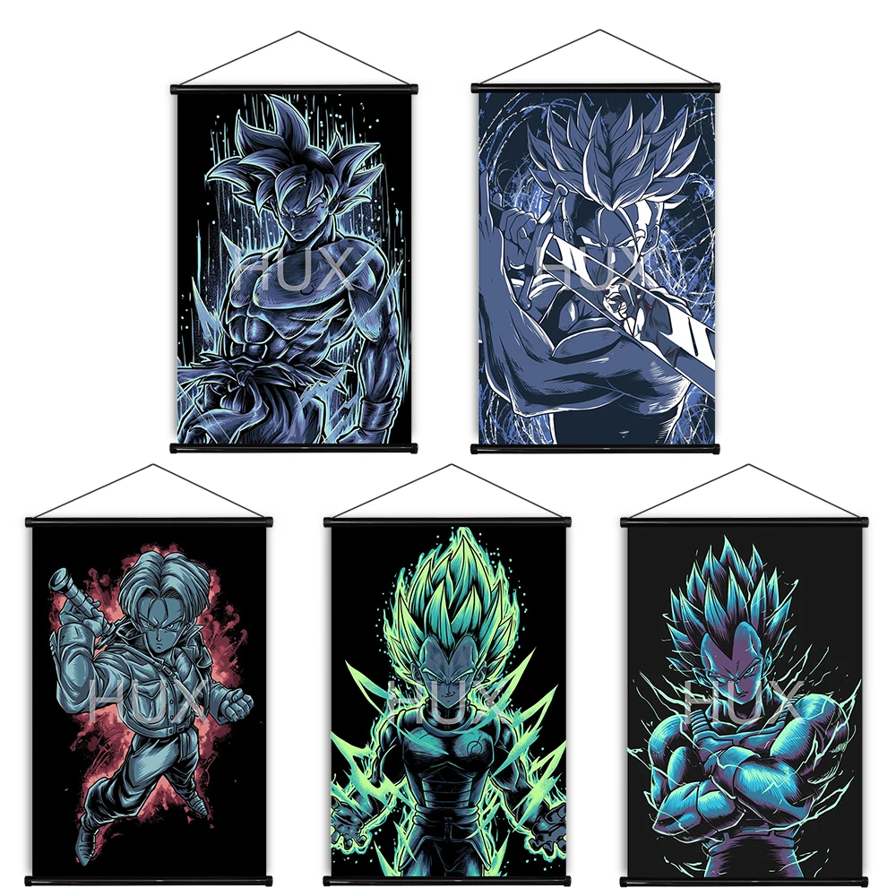 

Dragon Ball Z Goku Japane Classic Anime Scroll Pictures Prints Wall Art Decoration Maison Quality Canvas Painting Modern Mural