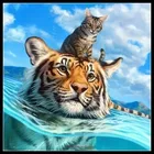 Наборы для вышивки крестиком 14 ct DMC цвета сделай сам искусство ручной работы Домашний Декор-друзья в воде