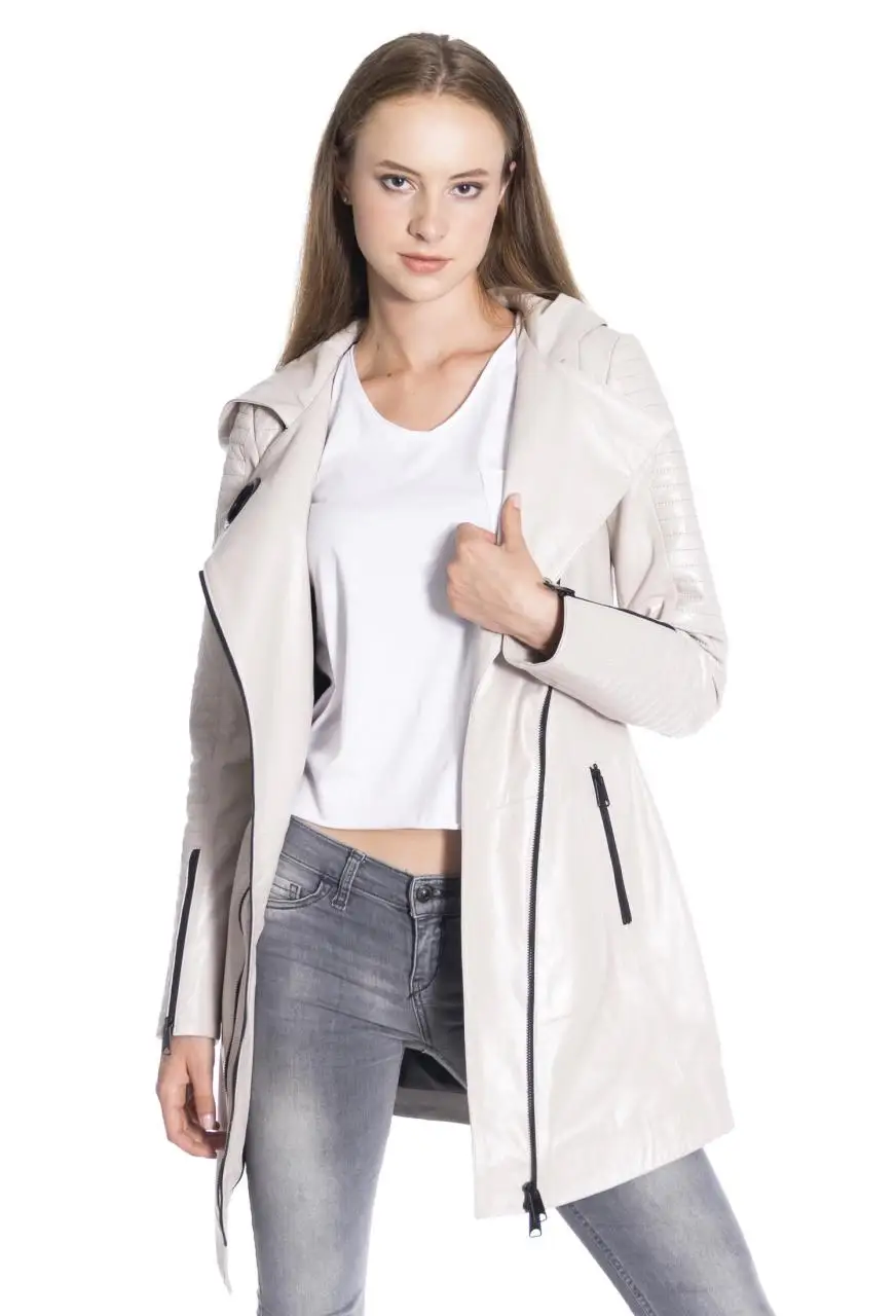 Women winter leather jacket winter Leather Jacket Genuine Real Leather Jacket leather Coat lambskin coat Female Parka Genuine