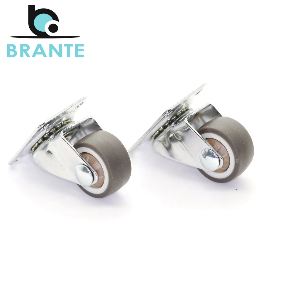 Комлект 2 колес Brante поворотное 25 мм с подшипником серая резина|Ролики| |