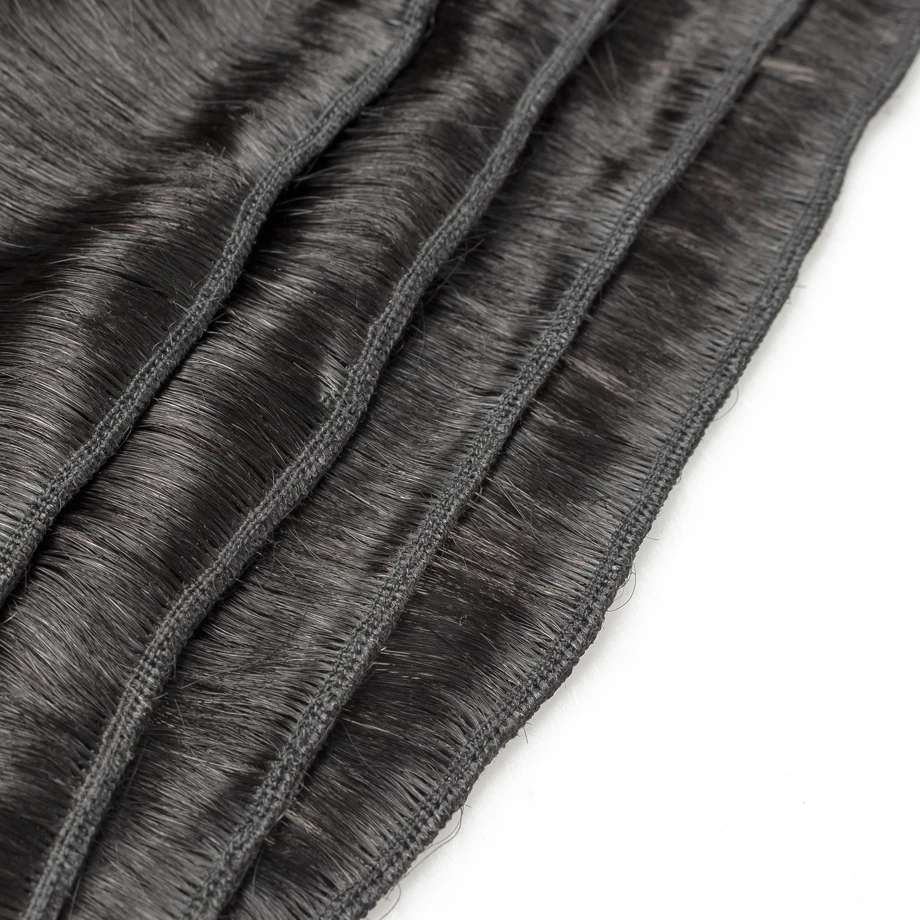 Прямые бразильские натуральные кудрявые пучки волос с фронтальной короткой