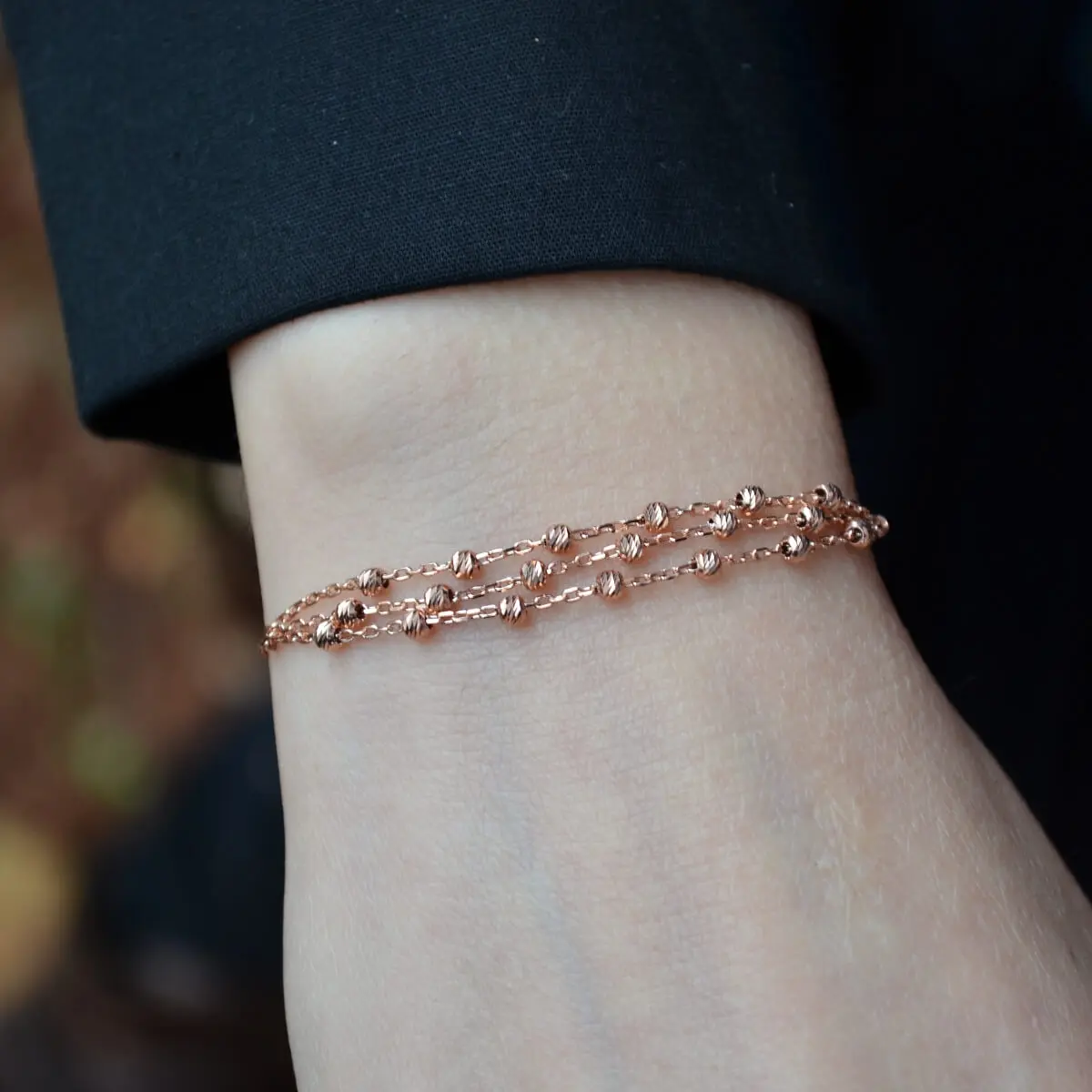 

Dorika Zincir Bileklik 925 Gümüş Rose Gold