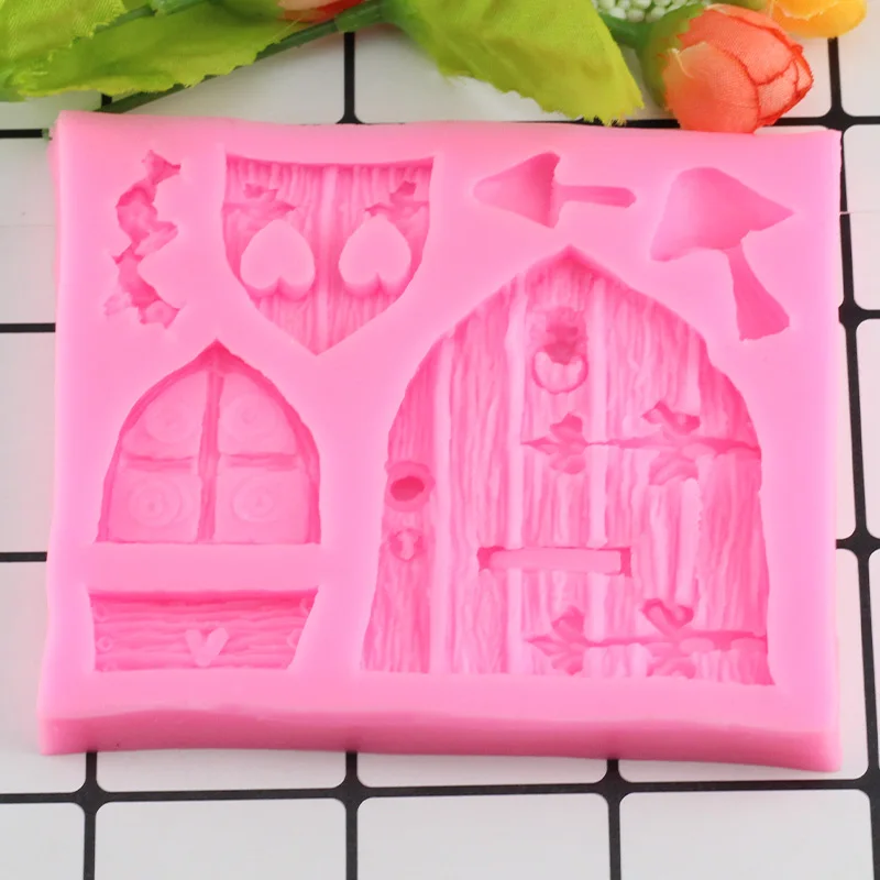 

Fairy House Silicone Mold Door Mushroom Fondant Cake Decorating Tools Cupcake Chocolate Gumpaste Candy Resin Clay Mould