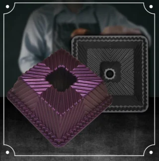 

Purple Pyramid Square Granite Cast Cake Mold/Wholesale/Scratch Resistant / Baking Dish / Healthy / Cake pans