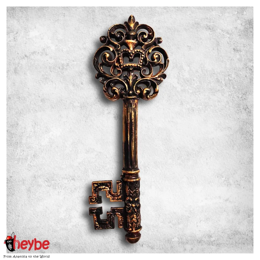 Ручная работа 3D Античная дверь Ключ Настенная статуя Аксессуары для украшения