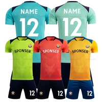 personalized adult kids soccer jersey set short sleeve diy futbol training uniforms set de foot team uniforms sports