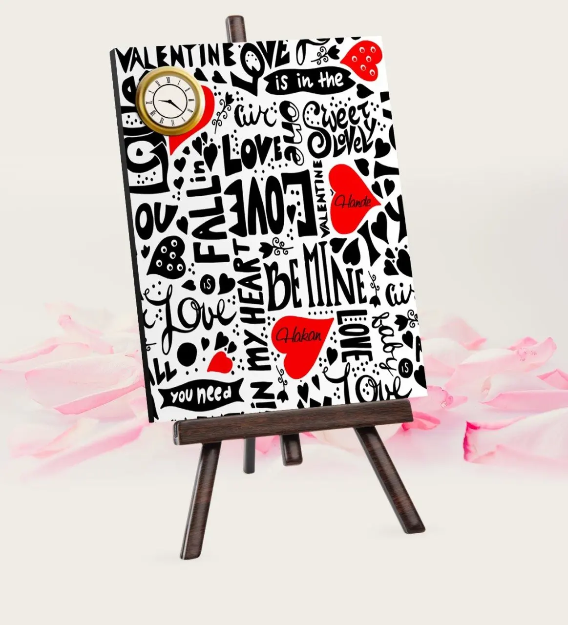 

Персонализированные настольные часы с дизайном на День святого Валентина-75