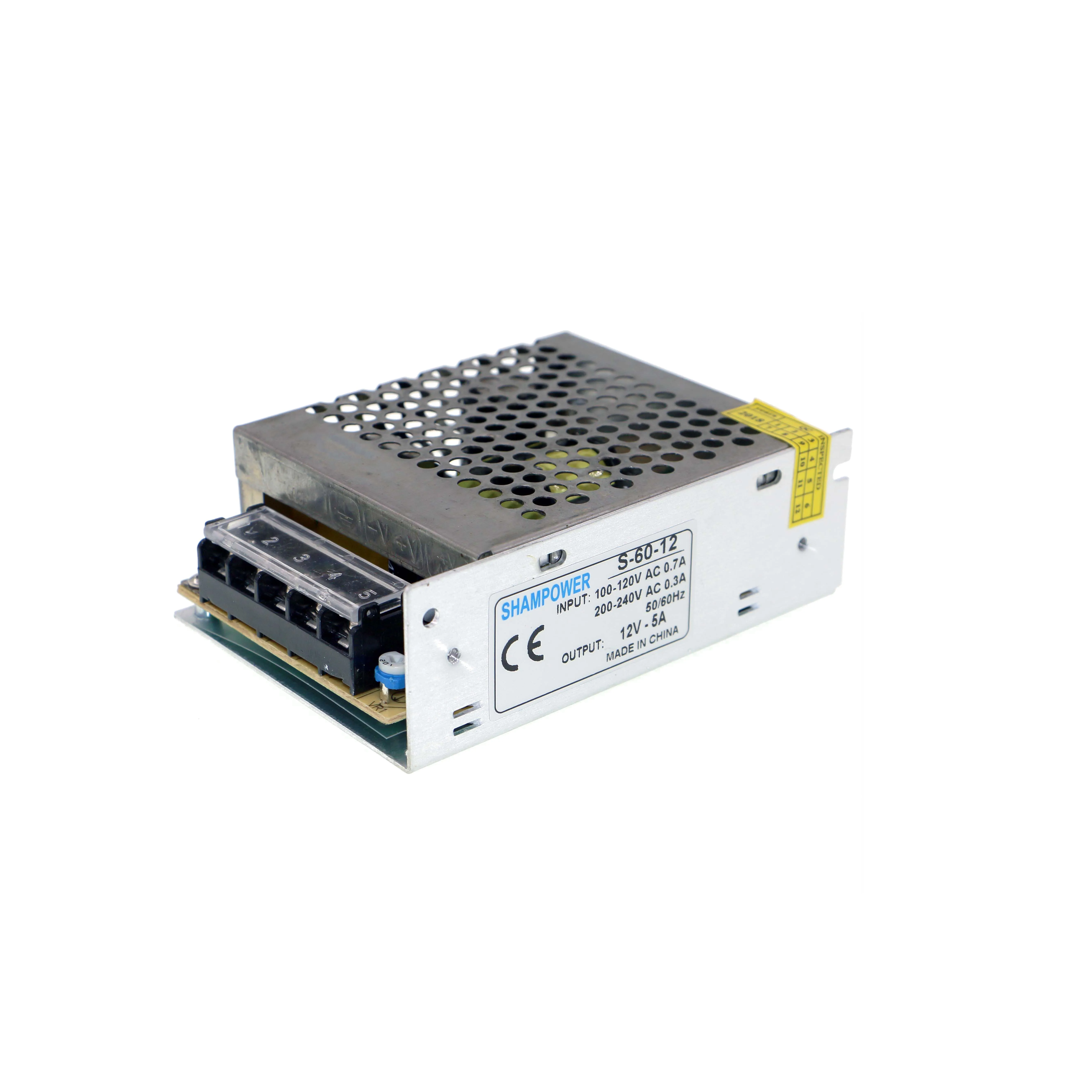 Фиктивные Мощность переключение Питание AC110V/220 V постоянного тока до DC12V1A 2A 5A 10A 15A 20A 30A 10 Вт 24 Вт 60 Вт 240 Вт 360 Вт Светодиодные ленты источник Мощность адаптироваться - Цвет: 12V 5A 60W S