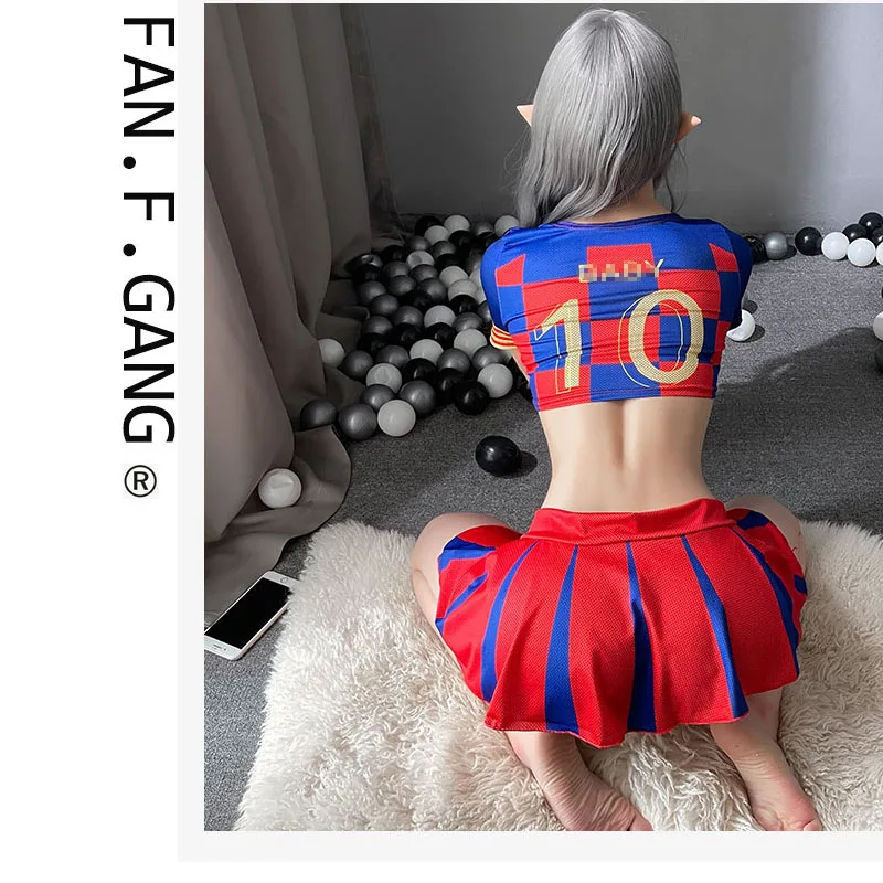

Erotic Lingerie Sexy Turbulent Football Baby Split Suit Cos Cheerleaders