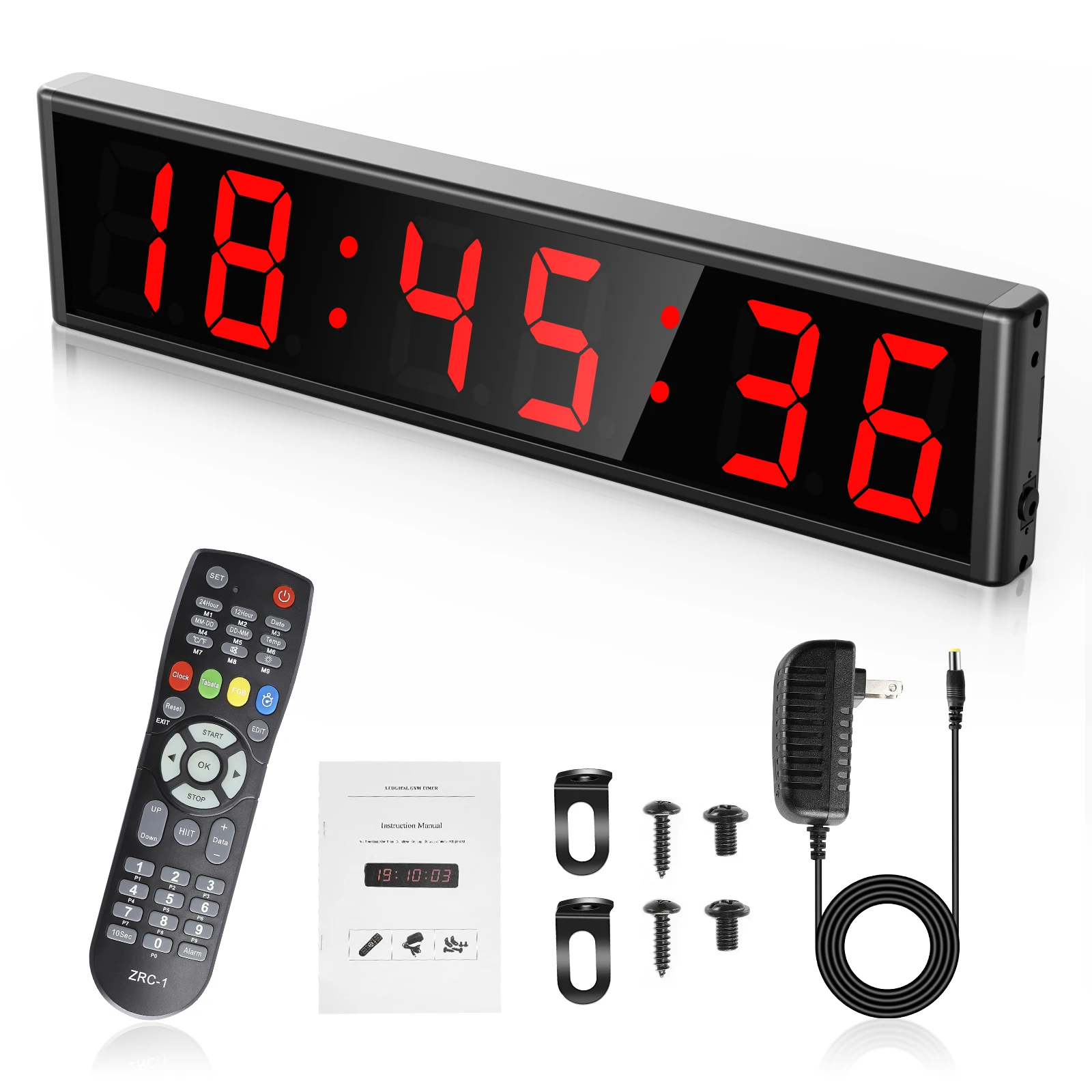 3-дюймовый светодиодный таймер для тренажерного зала с интервалом настенные часы