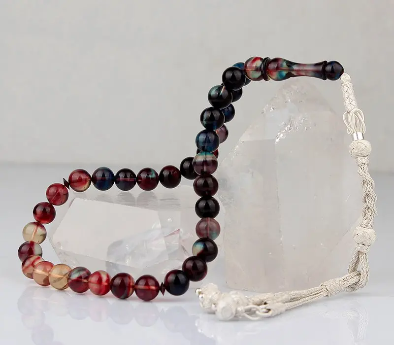 

Натуральный янтарь, серебро 1000 пробы, Kazaz кисточка, 33 бусины, Молитвенные Четки, исламский тасбиh, Розарий для мужчин и женщин, цвет турецкий