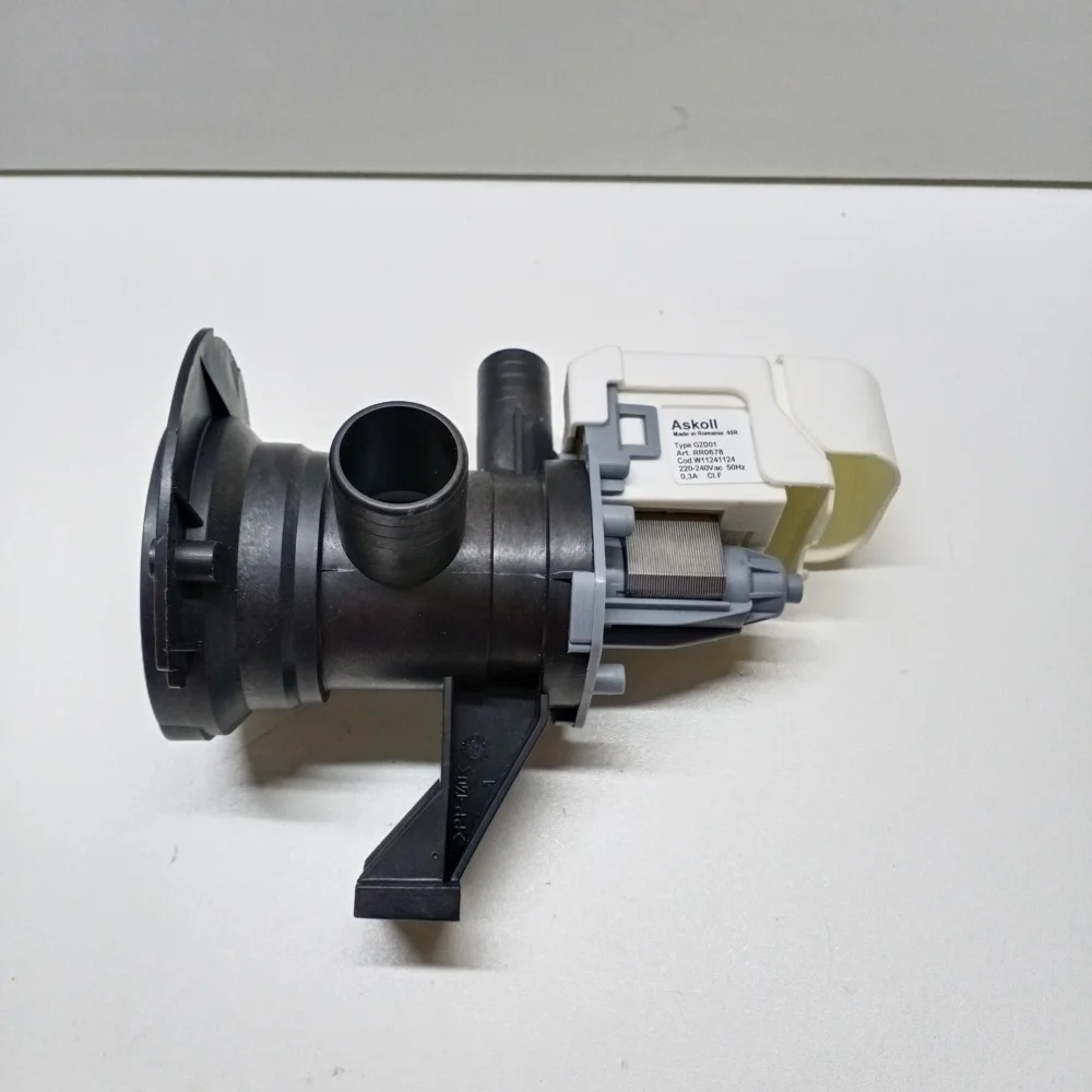 Насос сливной с улиткой в сборе для стиральных машин Whirlpool Bosch Indesit Gorenje 481073071153