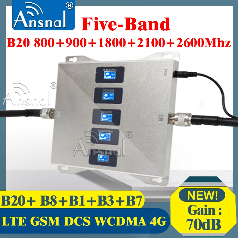 B20 800 900 1800 2100 2600 МГц пять-Band мобильный телефон ретранслятор GSM 2g 3g с функцией