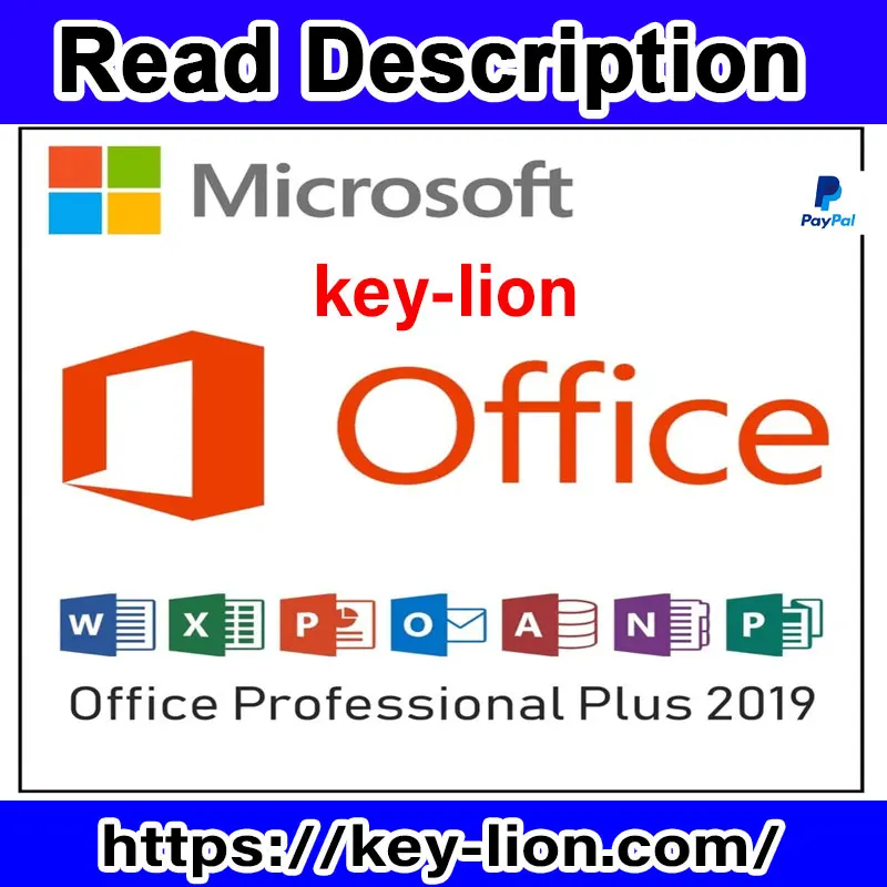 

Ms Office-Профессиональный розничный ключ плюс 2019 жизненный подлинный 32/64 бит для всех языков активации телефона