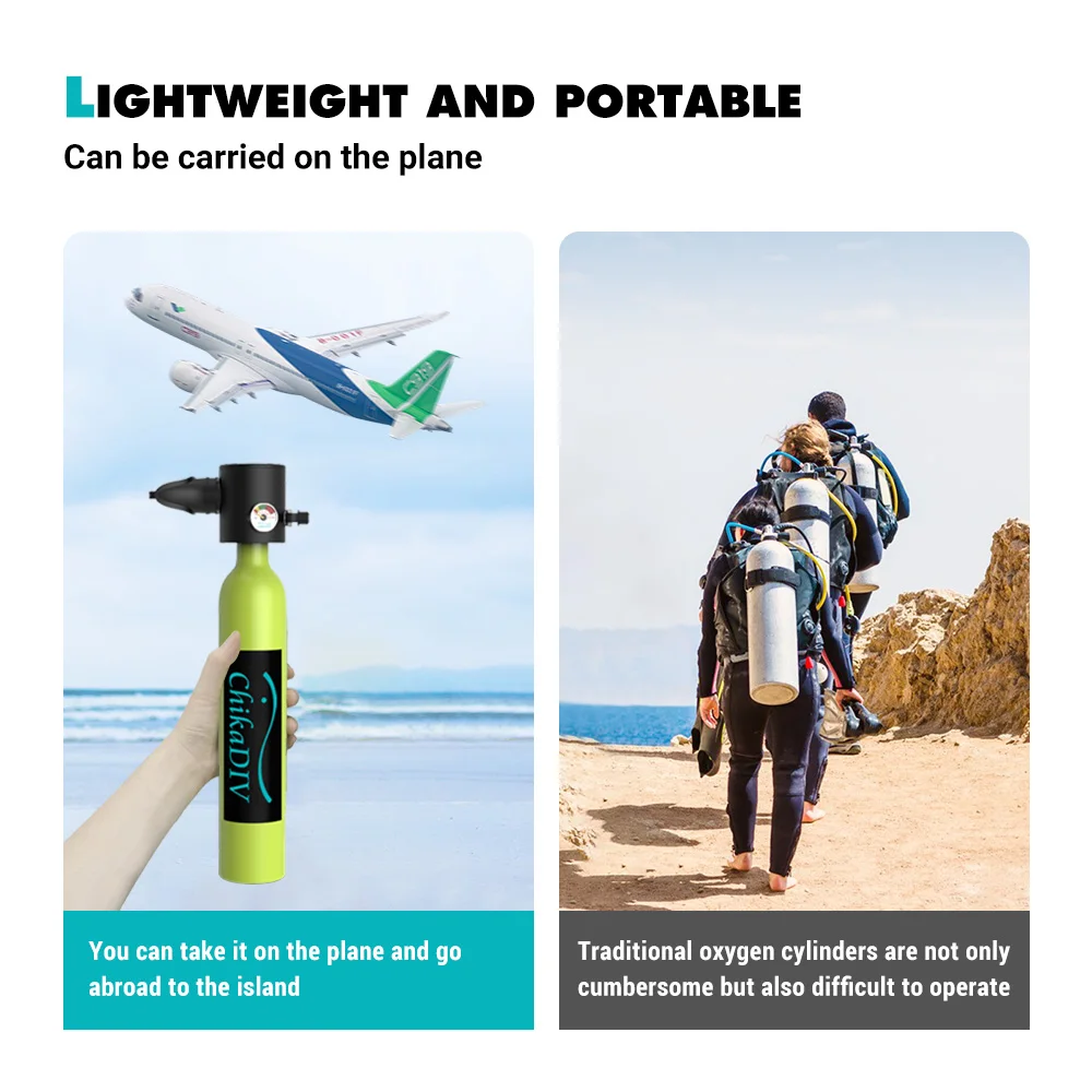 Оборудование для подводного плавания ChikaDiv C300 резервуар кислородный цилиндр