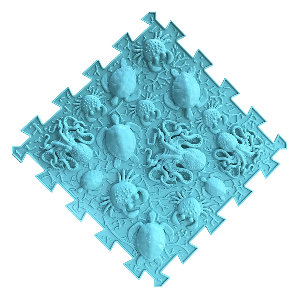 Ортопедический массажный модульный коврик &quotМОРЕ&quot 8 модулей 4 видов из ПВХ и