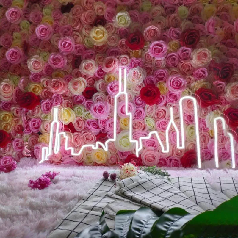 Светодиодный Custom City Skyline Neon Sign светильник ручной работы Настенный декор подвески