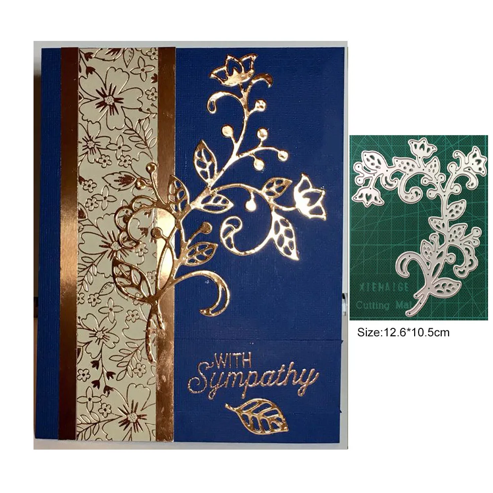 

Flower Swirl Vine Metal Cutting Dies leaves Rattan Mould Scrapbook Dies for Stamp&Greet Card Making Cut Paper Craft 2021 New