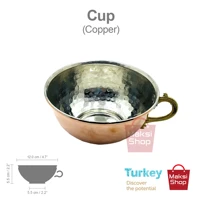 copper shaving bowl mug cup with handle for shaving brush track