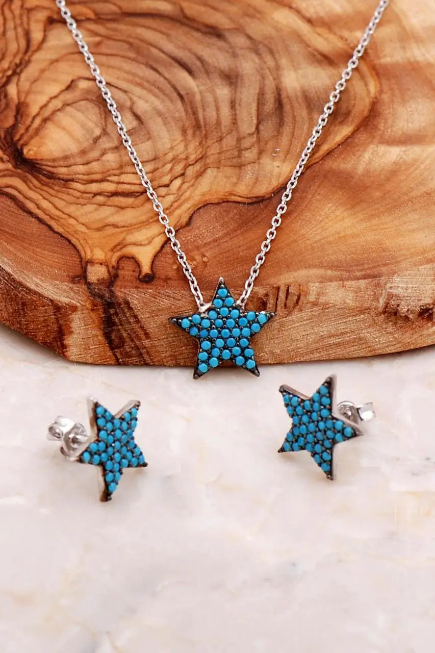 

Star Designed Silver Mini Double Set 2020Hand Made Silver Jewellery Set