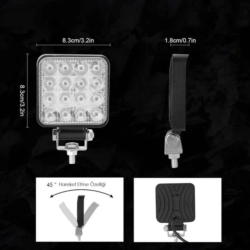 

Projector Lamp Atv Off-Road Jeep-Construction Machine CAN BE USED IN 16 LED WORKMACHINES, BOATS, LAND VEHICLES