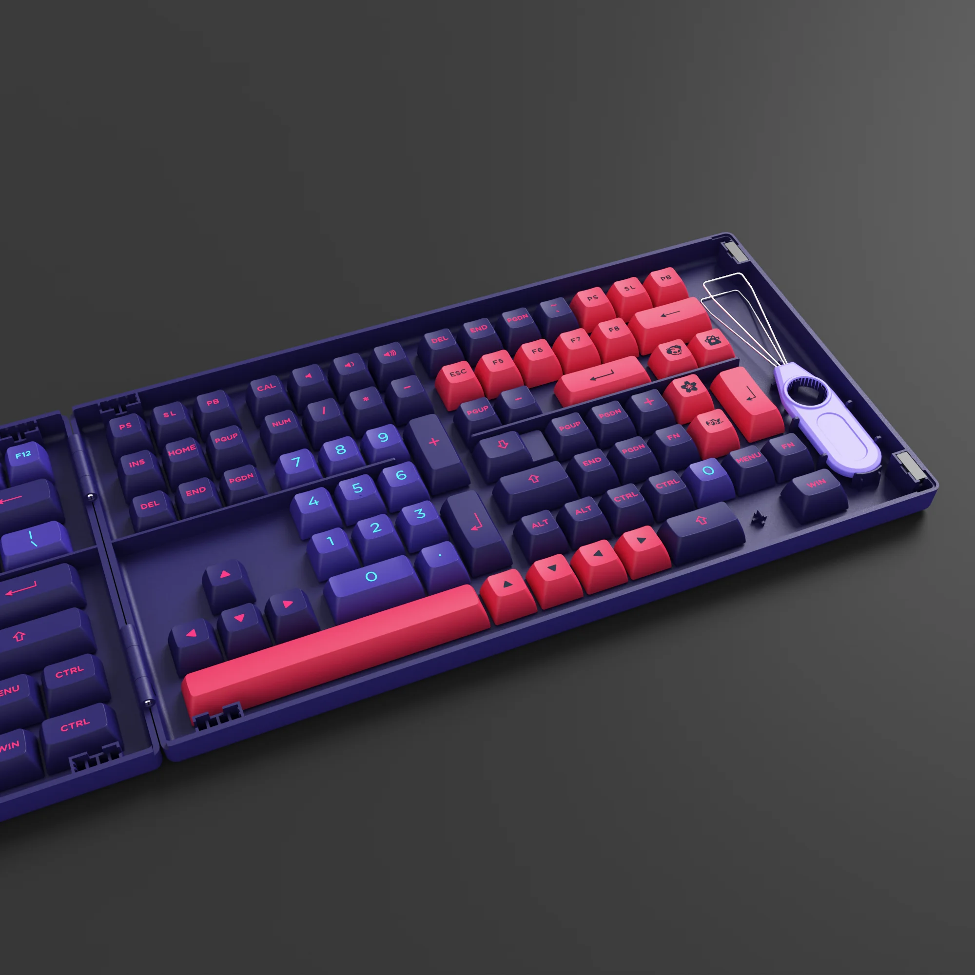 Набор неоновых колпачков для клавиш AKKO профиль Cherry/ASA PBT 108 набор полных с 49