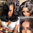 Бразильский парик с сетчатой фронтальной линией, с детскими волосами, 4x4, 5x5, короткий парик Боб для женщин