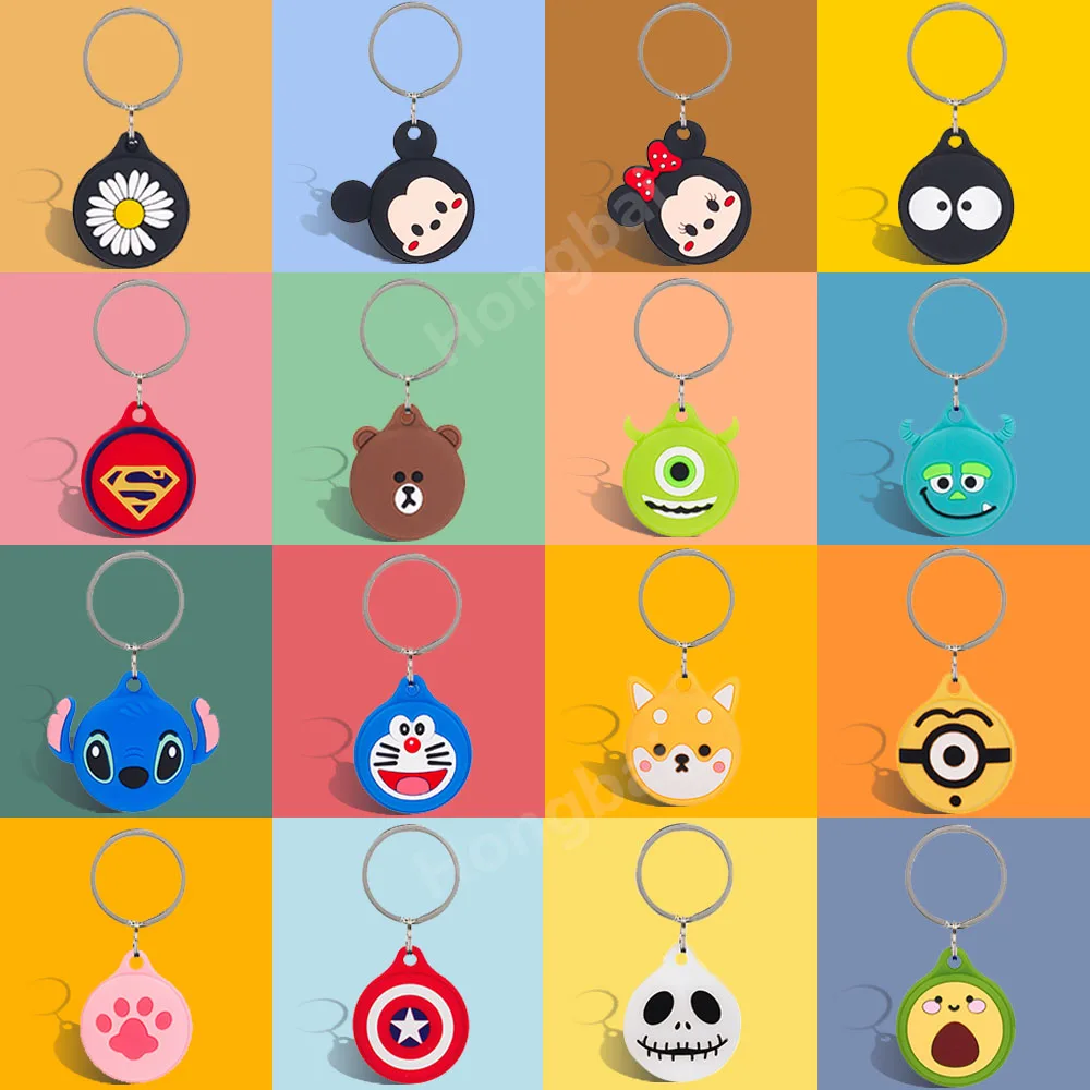 

Cute Cartoon Case For Apple AirTags Animal Cartoon Silicone Protection Anti-Lost Protective Case For Apple Locator Tracker Cover
